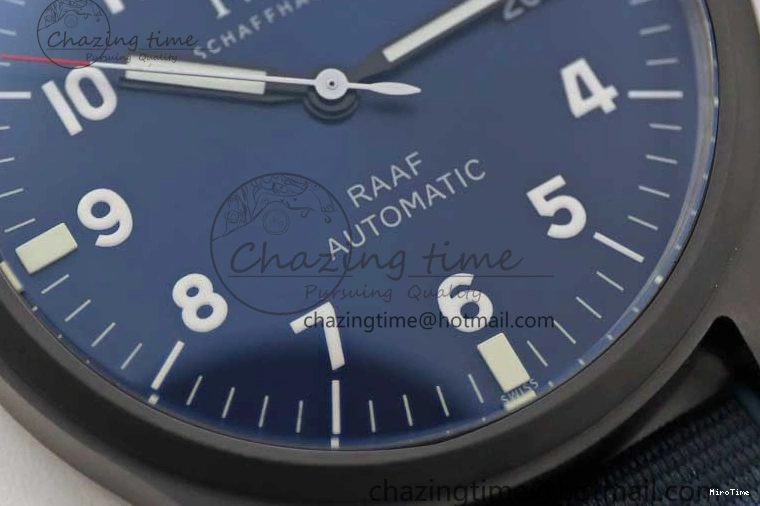 MIROTIME 1230 BestValue Mark XVIII IW328101 Black Ceramic M+F 1:1 Best Edition Blue Dial on Blue Nylon Strap A 7058
